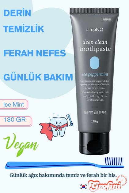 Deep Clean Ice Mint Toothpaste 100g – Anti-Tartar, Fresh Breath, Natural Ingredients / Imported