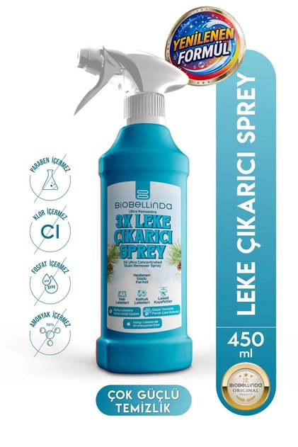 Doğal Konsantre Leke Çıkarıcı Sprey Temizleyici 450 ml