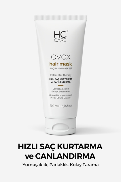 Ovex Hızlı Saç Kurtarma & Canlandırıcı Maske – Yumuşaklık ve Yoğun Onarım