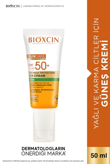 Sun Care SPF 50+ Çok Yüksek Korumalı Güneş Kremi Karma ve Yağlı Ciltler İçin - Deve Dikeni, Kolajen