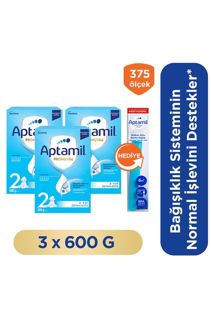 2 Prebiyotikli Devam Sütü 6-9 Ay 600 x 3 Adet 1800 Gr