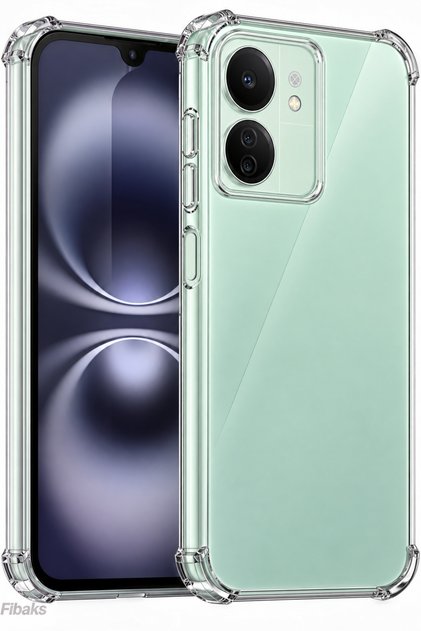 Redmi 13C Case Airbag Crystal Hard Pc Antishock Shock Absorbing Edge Transparent Silicone Cover