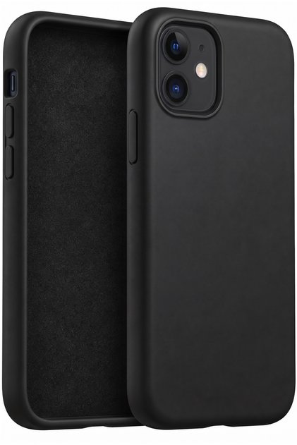 iPhone 12/12 Pro Kılıf Lansman Içi Kadife Soft Yumuşak Dokulu Liquid Silikon Siyah