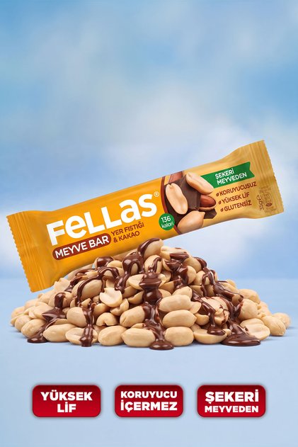 Meyve Bar - Yer Fıstığı ve Kakaolu (35 g) x 12 Adet