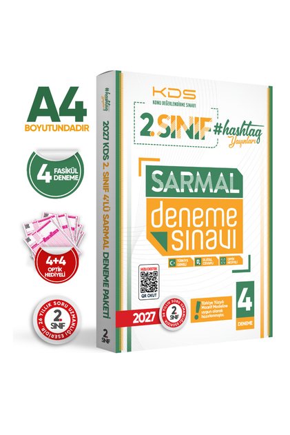 2027 2.Sınıf Maarif Modeli Hashtag Yayınları 4lü SARMAL Özgün Deneme Paketi