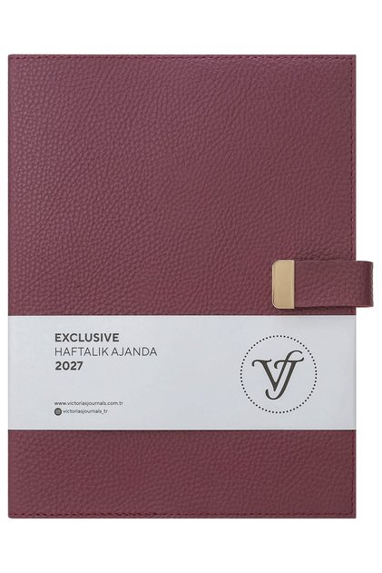 Exclusive 2027 Haftalık Ajanda A4 (19x25cm) Ivory 100gr. İçi Değişebilir