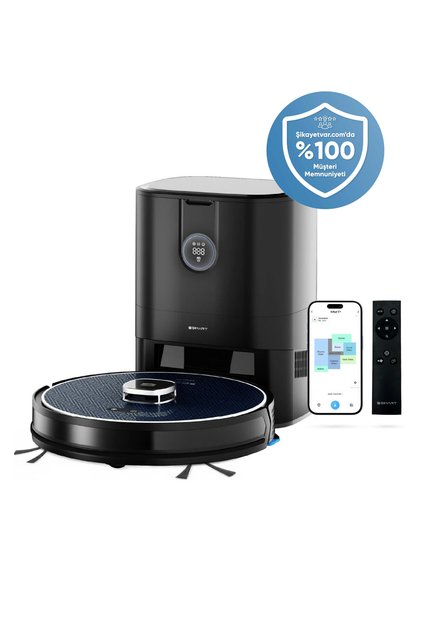 katya V+ Akıllı Robot Süpürge 15000Pa Premium Otomatik Toz Toplama Üniteli