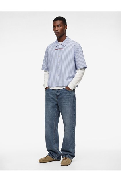 Men'S Indigo Stone Vintage Straight Fit Jeans