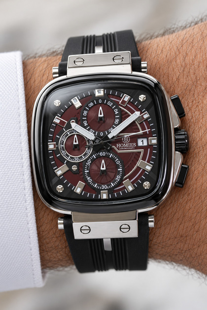 Men's Watch - 3 Atm - Black Color Silicone Strap - Function and Calendar-Gift Box.Hme2082C4