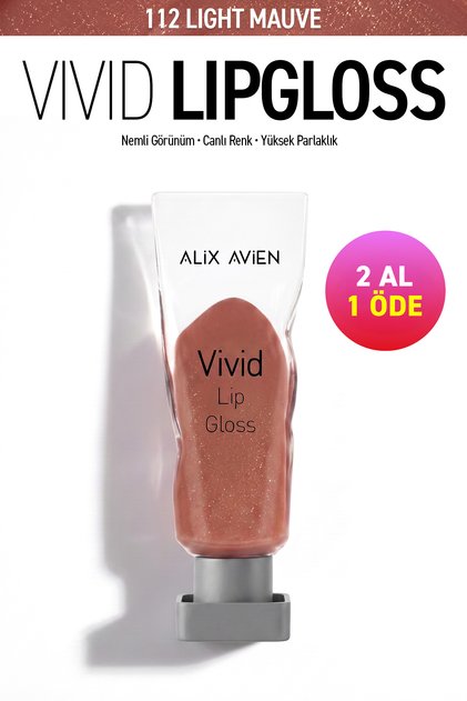 Parlak Bitişli Nemlendirici E Vitaminli Dudak Parlatıcı - Vivid Lipgloss 112 Light Mauve