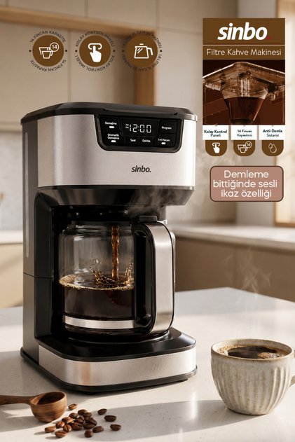 Scm-9040 Automatic Timer XL 14-Cup Drip Coffee Maker with Digital Display