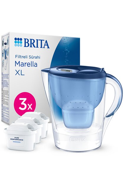 Marella XL 3x MAXTRA PRO Pure Performance Filtreli Su Arıtma Sürahisi - Mavi (3,5L)