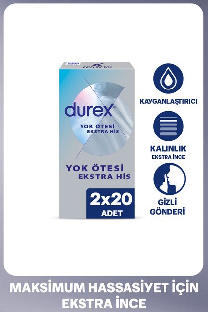 Yok Ötesi Ekstra His İnce Prezervatif 40'lı Fırsat Paketi (20+20), Standart Fit