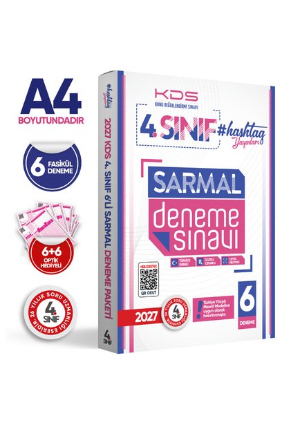 2027 4.Sınıf #hashtag Kazanım Değerlendirme Sınavı 6lı SARMAL Deneme Paketi Türkiye Geneli