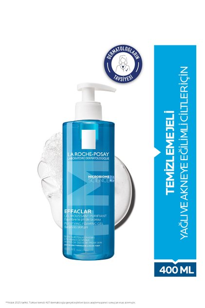 Yağlı ve Akneye Eğilim Gösteren Cilt Tipleri İçin Effaclar Yüz Temizleyici ve Arındırıcı Jel 400 ml