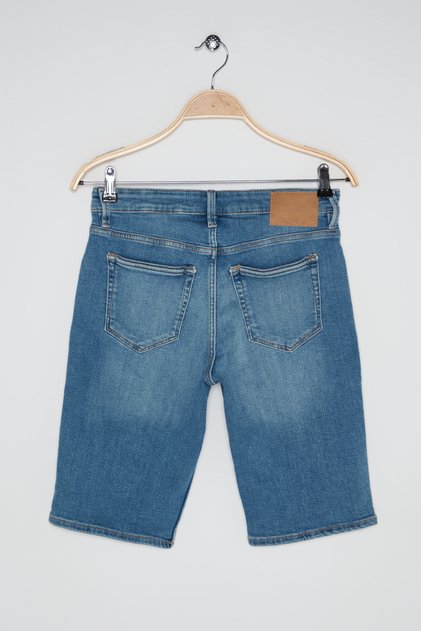 Erkek Orta Denim Rengi Şort & Bermuda