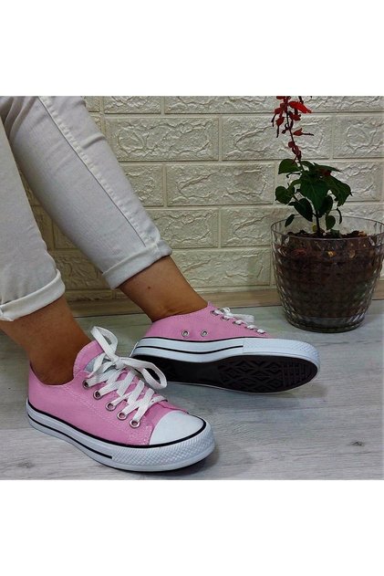 554 Pembe Kısa Unisex Sneaker Keten Spor Ayakkabı