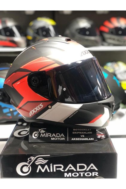 Draken Siyah Kırmızı Beyaz Full Face Kask