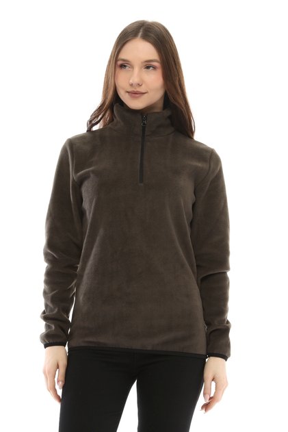 Ghassyco. Women's Half Zipper Fleece Sweatshirt