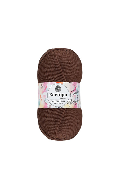 Cotton Love K818 Dark Brown Amigurumi Cotton Hand Knitting Yarn 100 Gr