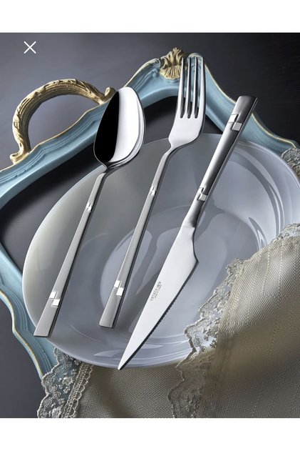 Diva Saten Yemek Bıçağı ve Tatlı Bıçağı Set 12 'li