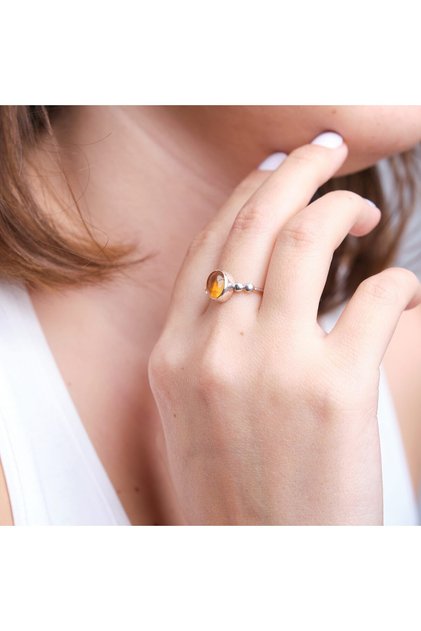 Sitrin Hera Gümüş Yüzük