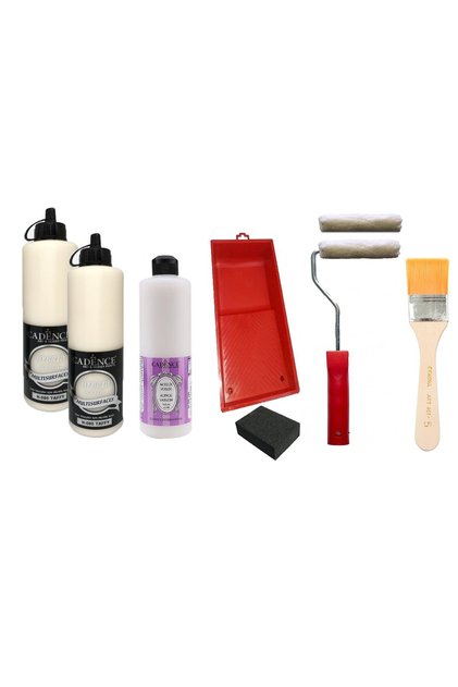 Set de vopsele hibride pentru suprafețe multiple H-005 Taffy (crem) - 9 bucăți