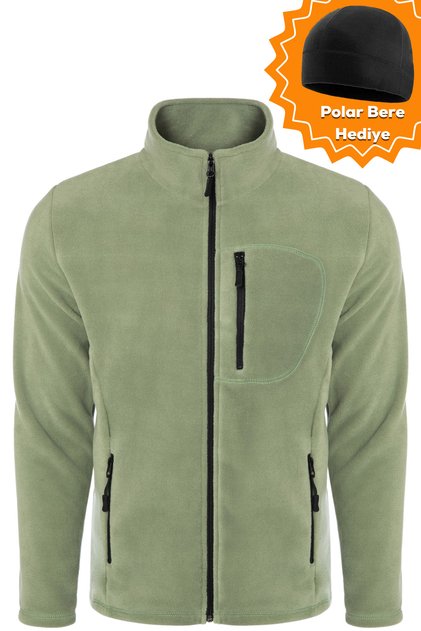 Men's Pro Windproof 5-Pocket Outdoor Full-Zip Fleece Jacket