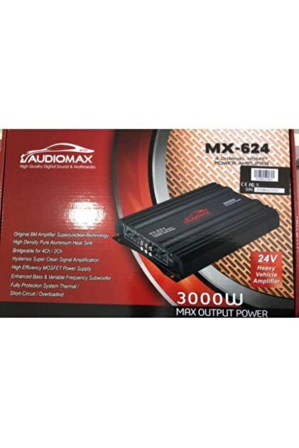 Audiomax Mx-624 3000w 4 Kanal Oto Anfi 24v - Fiyatı, Yorumları