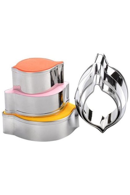 Lemon Shape Stainless Steel Cookie Mold Set of 3