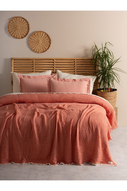 Double Face Planets 4 Layer Muslin Bedspread Single 160X220Cm