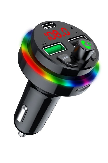 Sprange STF1 Rgb Işıklı PD 25W + QC 3.1A Şarj Bluetooth 5.1V Fm Transmitter