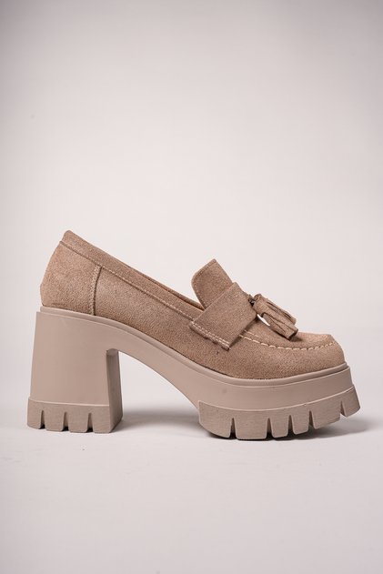 Aendorei Women's Loafers 0012509 Taupe Suede