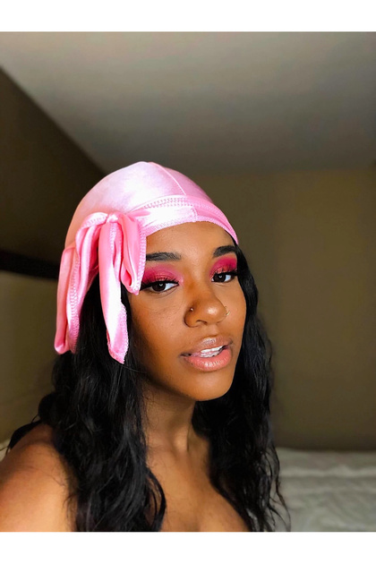 Pink Unisex Durag Street Style Hip-Hop Bandana