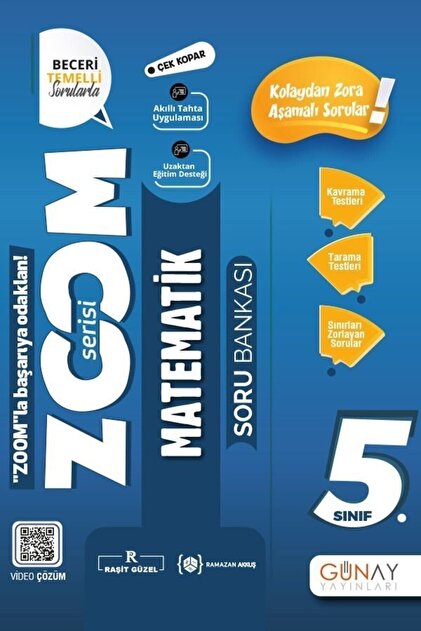 Günay Yayınları Günay 5.sınıf Yeni Zoom Matematik Soru Bankası