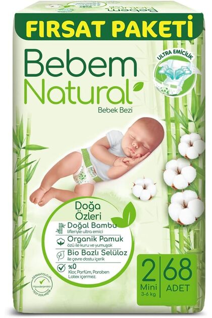 Baby Diapers Mini 2 Size Opportunity Package 68 Pieces