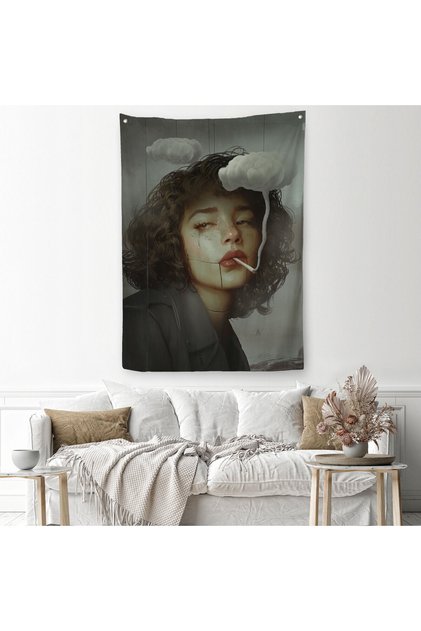 Surreal Artworks Cloud and Smoke Wall Cloth - Rug-5226