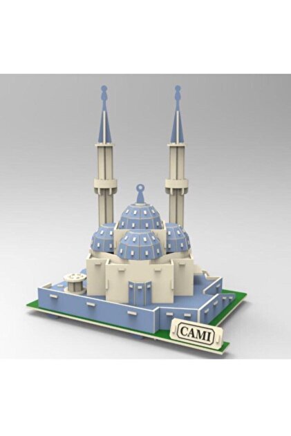 BAMTEBİ 3d Ahşap Sultan Ahmet Cami Maket Puzzle Blue Mosque 5