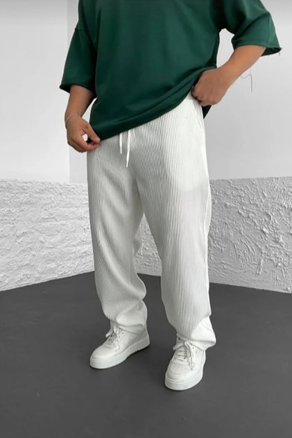 Baggy Fit Fitilli Kumaş Pantolon