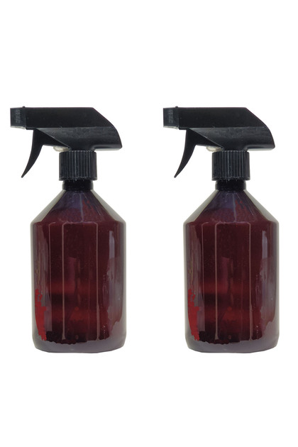 2 li Amber Cam Görünümlü Plastik spreyli Boş Sıvı Sabun - Bulaşık Deterjanı Şişesi 500 Ml