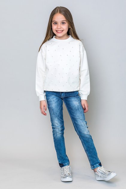 Girl's Pearl Sweatshirt