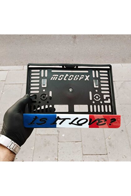 Aksaray Tasarım Atölyesi MOTOR PLAKALIK FRANSIZ BAYRAKLI KİŞİYE