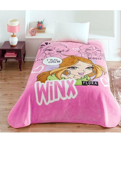 Winx Girl Club - Pink Single Kids Blanket (160X220) - Crown Licensed