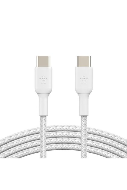 Type-C to Type-C Braided Cable 1 Meter (Double Pack) - White