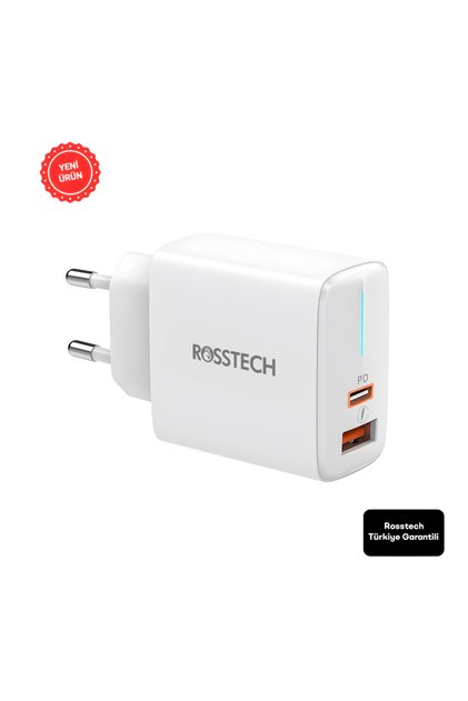 20w Pd Led Göstergeli Ultra Hızlı Şarj Adaptörü Usb-C PD 20W + Usb-A Quick Charge 3.0