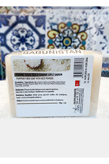 Sabunistan SABUNİSTAN Pirinç Tozu Özlü Kabak Lifli Sabun 120 gr. 1