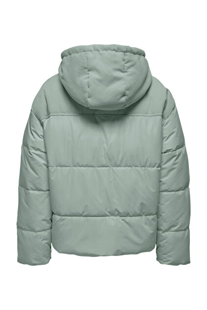 ONLY Yeşil Kadın Mont ONLSADIE CORD MIX PUFFER CC OTW - Fiyatı