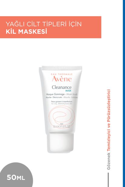 Avene Cleanance Mask 50 ml - Yağlı Ciltler İçin Maske - 1