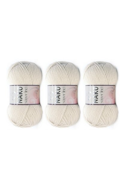 Super Pearl Hand Knitting Yarn 100 Gr 3 Pcs Color: 6383 Mushroom Beige