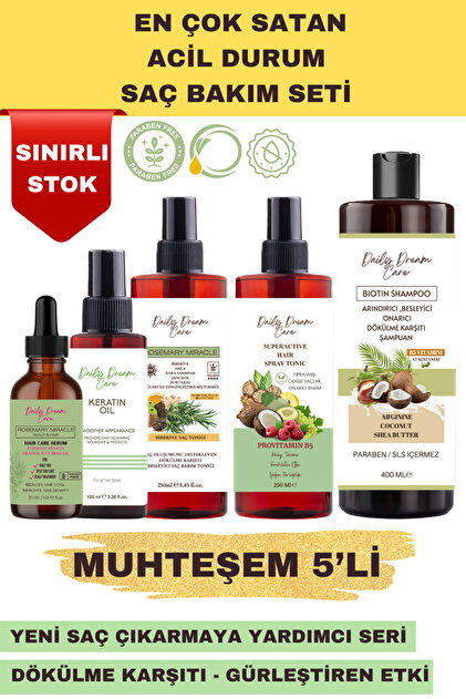 dmwトリートメントフルセット True Bee Daily Dream Series | Muhteşem 5'li Saç Uzatma Ve Onarma